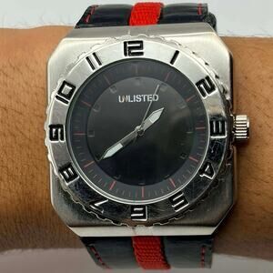 Vintage Black & Red Unlisted Men’s Watch